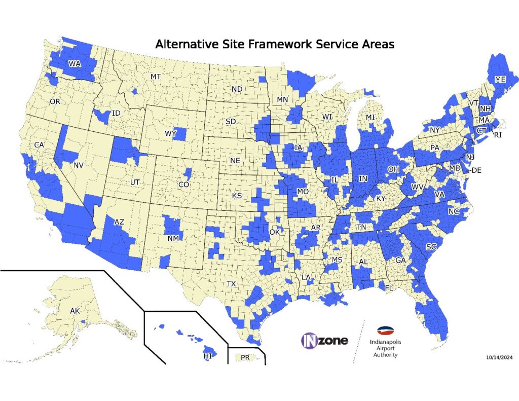 National Service Area Map